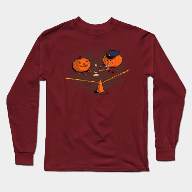 Halloween Crime Long Sleeve T-Shirt by Naolito